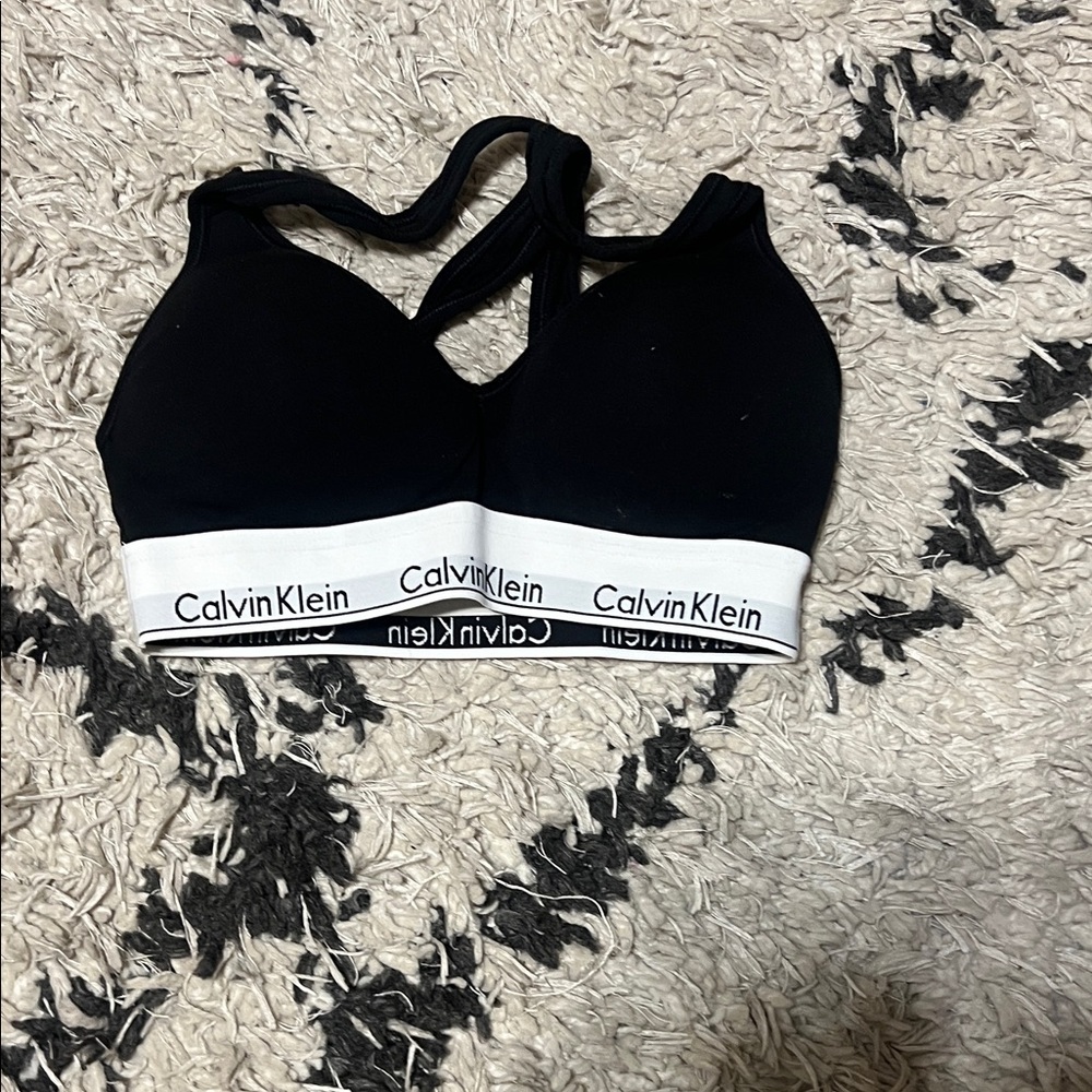Calvin Klein Black and White Sports Bra